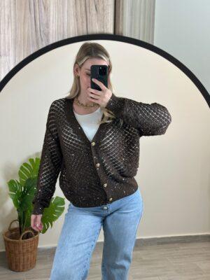 Ζακέτα Margaret Καφέ