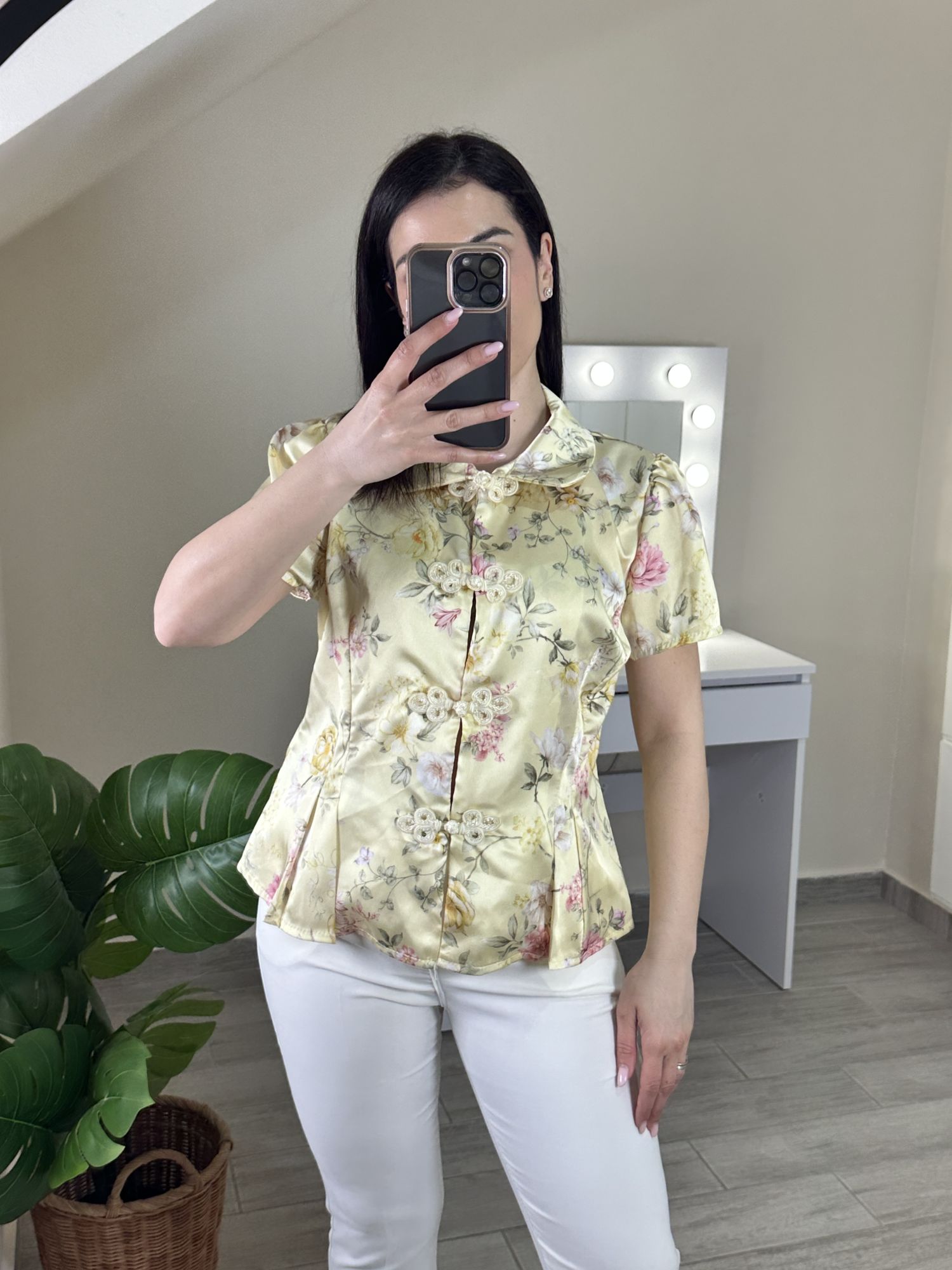 Πουκάμισο Cleo κίτρινο